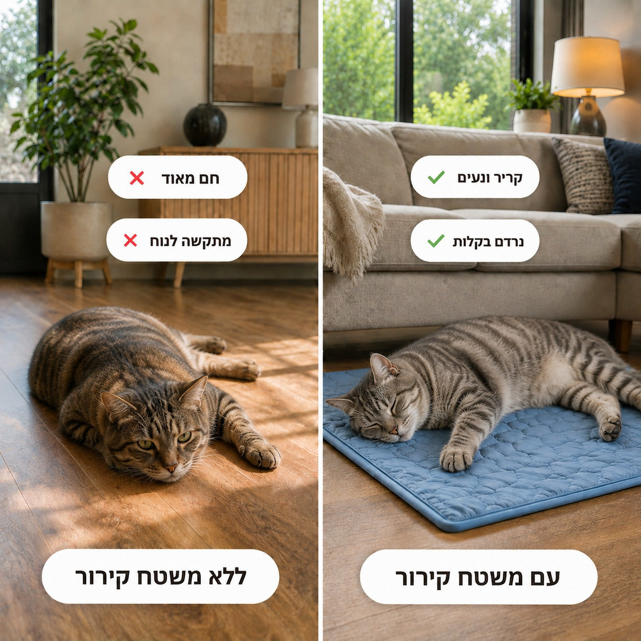 מזרן קירור לחתול
