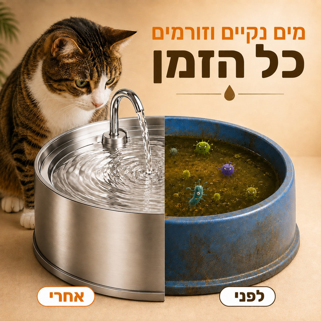 מזרקת המים החכמה - FreshFlow